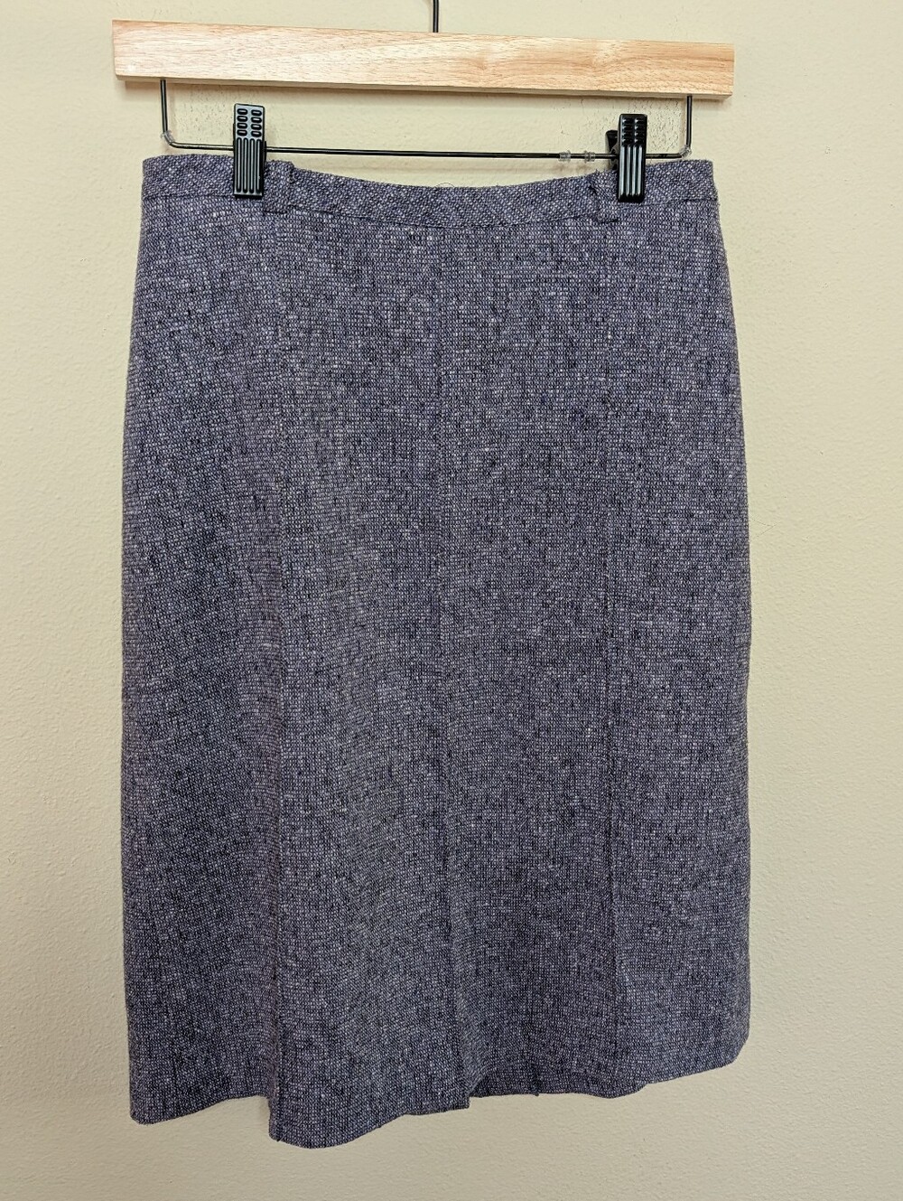 Kenneth Cole New York Purple Wool Mohair Tweed Pencil Skirt Size 2